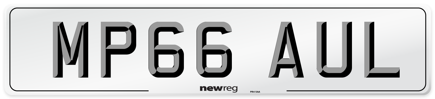 MP66 AUL Number Plate from New Reg
